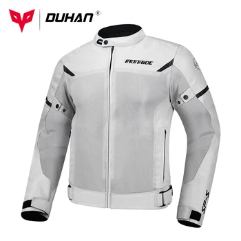 Дышащая мотоциклетная куртка, Летняя Светоотражающая Ветрозащитная куртка для мотокросса и велоспорта, Сертифицированное CE Защитное снаряжение