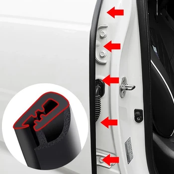 уплотнительная прокладка двери автомобиля длиной 2 м для стойки B, Шумозащитная, ветрозащитная, резиновая, звукоизоляционная, резиновая Уплотнительная прокладка, аксессуар для стайлинга автомобилей