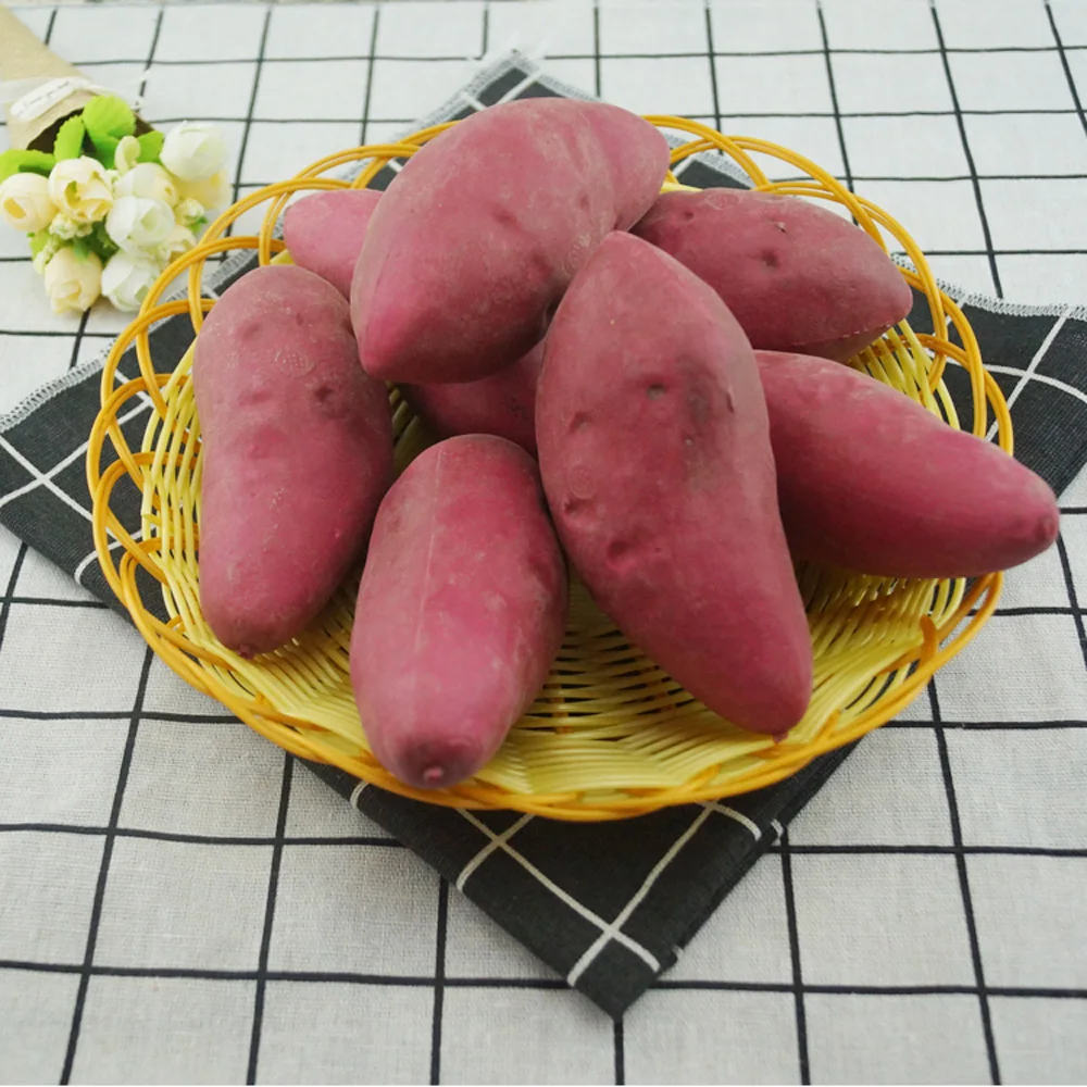 8 шт. Высокая имитация поддельного искусственного сладкого картофеля и пластиковая поддельная имитация модели искусственного сладкого картофеля0