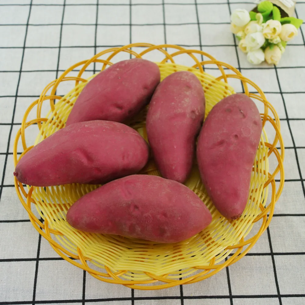 8 шт. Высокая имитация поддельного искусственного сладкого картофеля и пластиковая поддельная имитация модели искусственного сладкого картофеля1