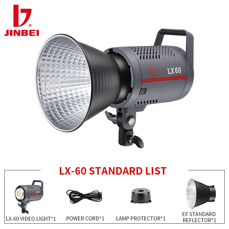 JINBEI LX-60W Светодиодный Светильник для Видеосъемки Со штативом EQ220 5500K Для Непрерывного Освещения Видео Студийная Фотография Заполняющая Лампа для фотосъемки в реальном времени3